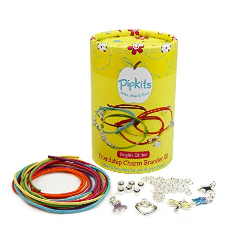 Pipkits Friendship Charm Bracelet Kit-Brights Edition Colgante para Pulsera, Chapado en Plata, Multicolor