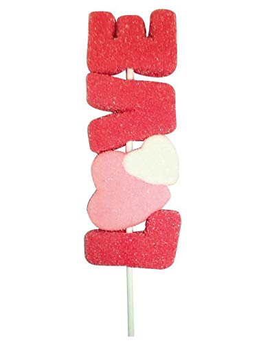 Piruletas - Brochetas de espuma dulce - LOVE - 16 Unidades - San Valentín