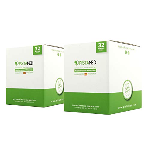 Pistachos ecológicos PISTAMED. Tostados sin sal - 2,24 Kg. Origen España (62 bolsas de 35 gr. = 2,24 kg.)