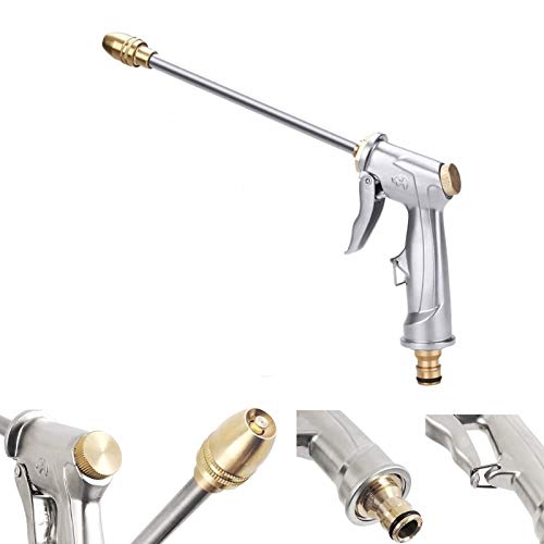 Pistola pulverizadora de Manguera de Agua de Alta presión con Boquilla de latón, 4 Patrones de riego, Boquilla de riego, Pistola de Alta presión