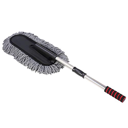 PIXNOR Coche Grande Limpieza Polvo Cepillo Cera Arrastre con Manija Retractable