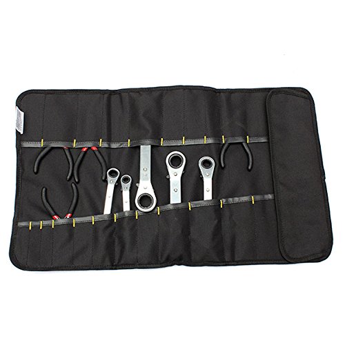 PIXNOR Estuche porta herramientas Enrollable (Negro)