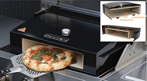 Pizza para horno Bakerstone espacio en el barbacoa de Gas grande 35,56 cm con piedra cerámica Pizzer de horno