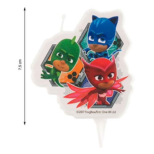 PJ MASKS 346204 - Vela de cera, multicolor, 5 x 2 x 8 cm