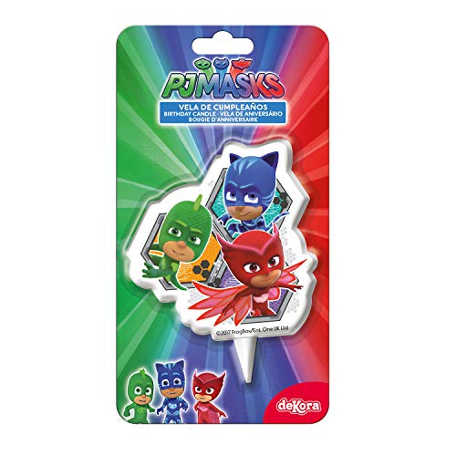 PJ MASKS 346204 - Vela de cera, multicolor, 5 x 2 x 8 cm