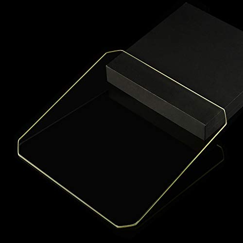 Placa de construcción de vidrio de borosilicato de chaflán de 220 mm x 220 mm x 4 mm para impresoras 3D, vidrio perfectamente plano con bordes pulidos