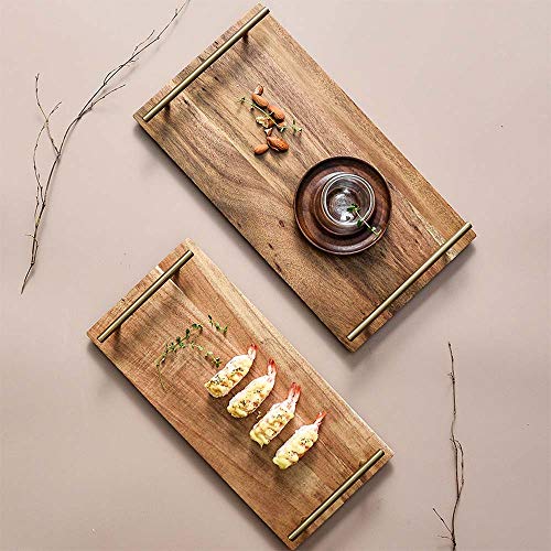 Placa de madera rectangular de estilo japonés postre pastel de pastelería Sala de Exposiciones de pantalla Bandeja de frutas Bandeja restaurante Plato sushi,L