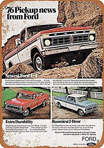 Placa de metal vintage de BIT SITNG para camionetas Ford Pickup Trucks para decoración de pared con texto en inglés "Mature Man Living" (20,3 x 30,5 cm)