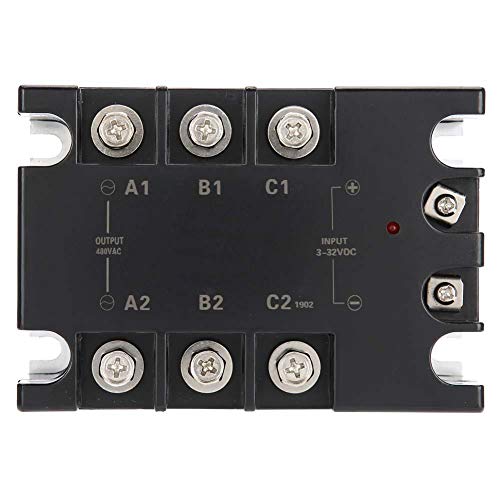 Placa de relé de estado sólido de 3 fases, Módulo sólido de control de maquinaria de relé de semiconductores de DC/AV para procesos Industriales TSR-40DA-H