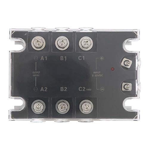 Placa de relé de estado sólido de 3 fases, Módulo sólido de control de maquinaria de relé de semiconductores de DC/AV para procesos Industriales TSR-40DA-H
