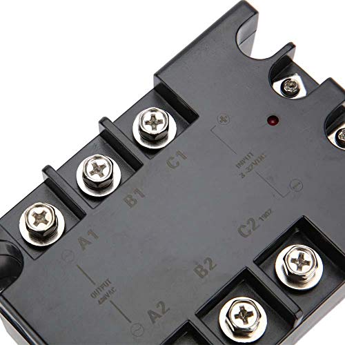 Placa de relé de estado sólido de 3 fases, Módulo sólido de control de maquinaria de relé de semiconductores de DC/AV para procesos Industriales TSR-40DA-H