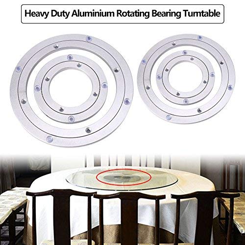 Placa giratoria giratoria Lazy Susan Aleación de aluminio de alta resistencia Rodamiento giratorio Mesa redonda de comedor Mesa giratoria lisa Placa giratoria para caleidoscopios (8 pulgadas)