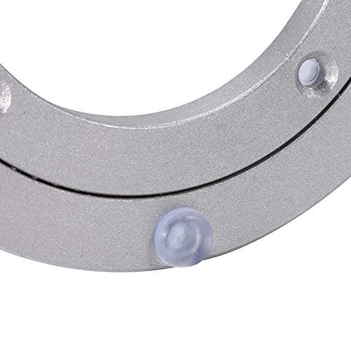 Placa giratoria giratoria Lazy Susan Aleación de aluminio de alta resistencia Rodamiento giratorio Mesa redonda de comedor Mesa giratoria lisa Placa giratoria para caleidoscopios (8 pulgadas)