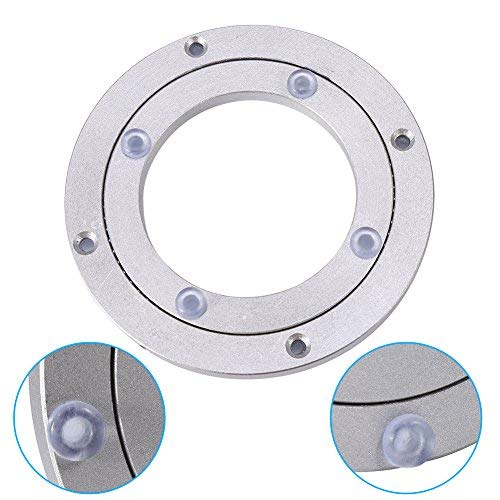 Placa giratoria giratoria Lazy Susan Aleación de aluminio de alta resistencia Rodamiento giratorio Mesa redonda de comedor Mesa giratoria lisa Placa giratoria para caleidoscopios (8 pulgadas)