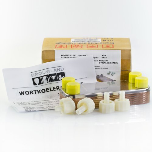 Placa würze enfriador Niro, 12 PLACAS para cerveza Brauer.