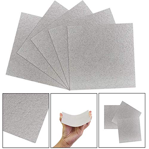Placas de mica microondas,Mengger 12pcs Carton Microondas 13cm x 13cm,Lamina de Mica hoja universal Reparación cubierta guia de ondas para horno de microondas