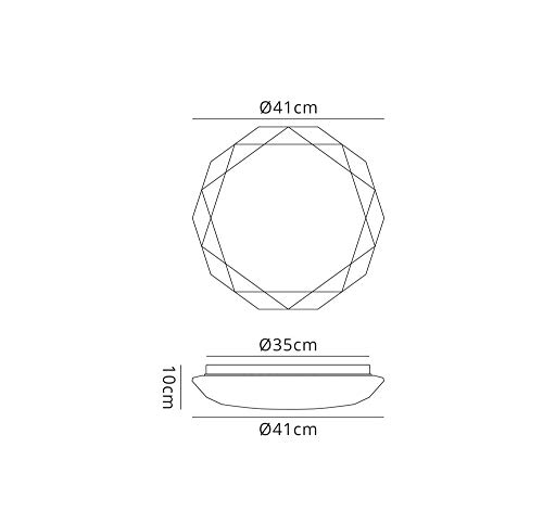 Plafon led 36w DIAMANTE II en promocion