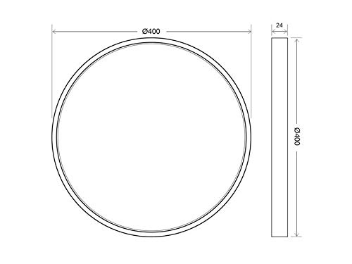 Plafón Led KRAMFOR R 36W, superficie, Blanco cálido
