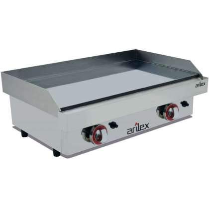 Plancha a gas ARILEX en acero 15 mm con baño cromo duro con medidas 810x457x240h mm 80PGC