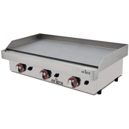 Plancha a gas ARILEX en acero rectificado de 15 mm con medidas 810x457x240h mm 80PGR