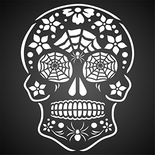 Plantilla de calavera de azúcar para Halloween, reutilizable, día de los muertos, día de los muertos, cinco de mayo, plantillas de pared para pintar, uso en proyectos de papel