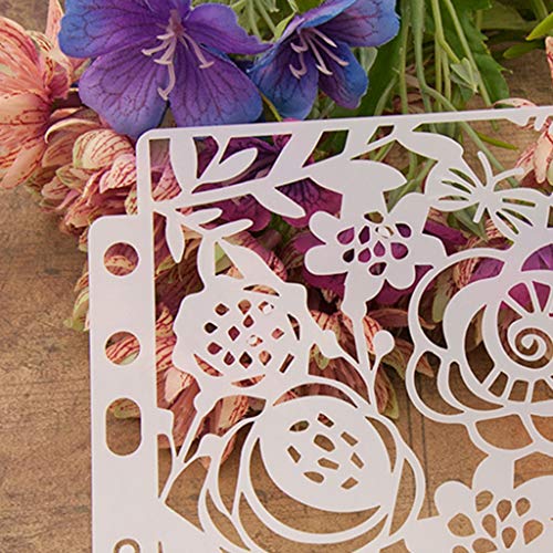 Plantillas de flores de pintura de scrapbooking en relieve estampado de álbumes de manualidades
