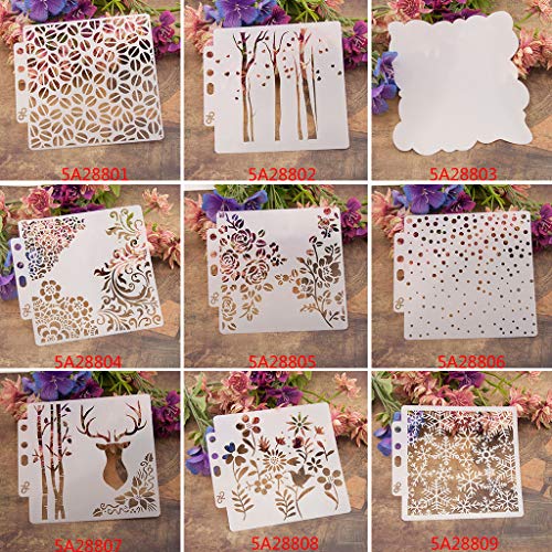 Plantillas de flores de pintura de scrapbooking en relieve estampado de álbumes de manualidades