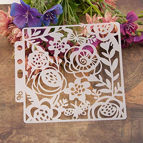 Plantillas de flores de pintura de scrapbooking en relieve estampado de álbumes de manualidades
