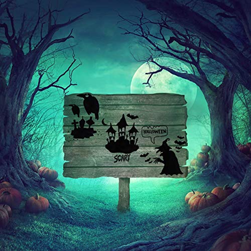 Plantillas de pintura de Halloween, 20 plantillas de expresión de aerógrafo de calabaza reutilizables para bricolaje para tarjetas de bricolaje, manualidades, dibujo, pintura, pulverización