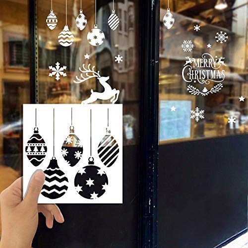 Plantillas de pintura, Plantillas de dibujo de Navidad, 8 pcs. Diferentes juegos de plantillas de escalas plásticas de estilo navideño con Feliz Navidad para bricolaje Pintura