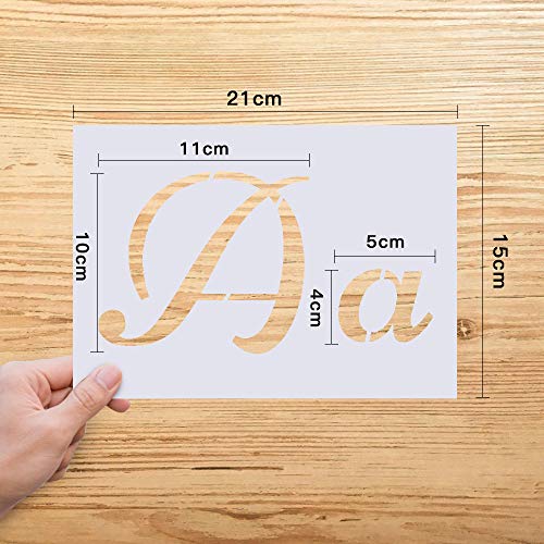 Plantillas Letras 40 Piezas Plantillas de Letras Plantillas de Alfabeto 80 Diseños Arte Plantillas para Pintar Mayúsculas Números Signos Plantilla Plástica Reutilizable