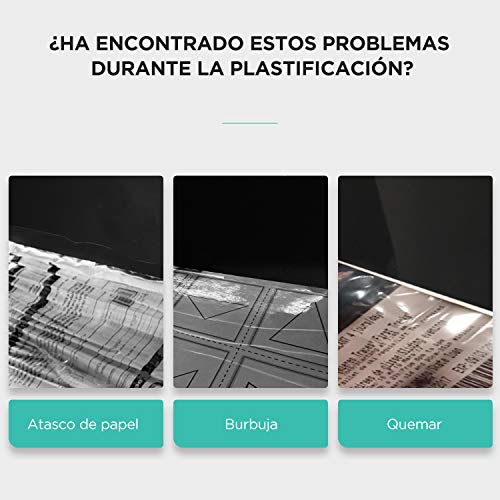 Plastificadora A4 A5 A7, ABOX Pixseal II Máquina para Plastificar en Frío y Caliente 350mm por min con Función ABS, Cortador de Papel, Redondeador de Esquina y 20 Fundas