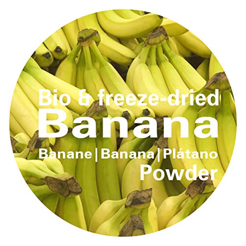 Plátano en Polvo - Liofilizado|biológico|vegano|crudo|pura fruta|no aditivo|rica en vitamina|Good Nutritions 120g