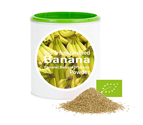 Plátano en Polvo - Liofilizado|biológico|vegano|crudo|pura fruta|no aditivo|rica en vitamina|Good Nutritions 120g