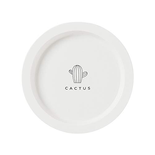 Plato redondo para refrigerios de frutas secas Nórdico Impreso simple Bandeja de desayuno de plástico Plato de repostería de pan Plato de postre impreso en el hogar
