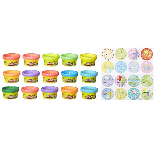 Play-Doh Bolsa de Fiesta de Juguete Incluye 15 tarros de Masa Divertida, Perfecto como Regalo de Fiesta