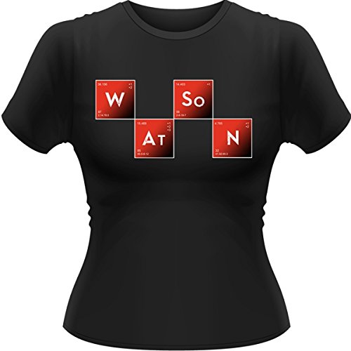 Playlogic International(World) PH8850 - Camiseta, con manga corta, con cuello mao para mujer, color schwarz/schwarz, talla 38