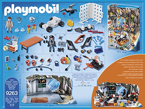 Playmobil Calendario de Adviento-9263 Agentes, Negro, Color Blanco (9263) , Modelos/colores Surtidos, 1 Unidad