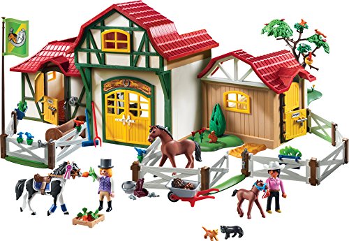 PLAYMOBIL Country Granja de Caballos con Tinker, Trakehner y su Potro, A partir de 5 años (6926) , color/modelo surtido