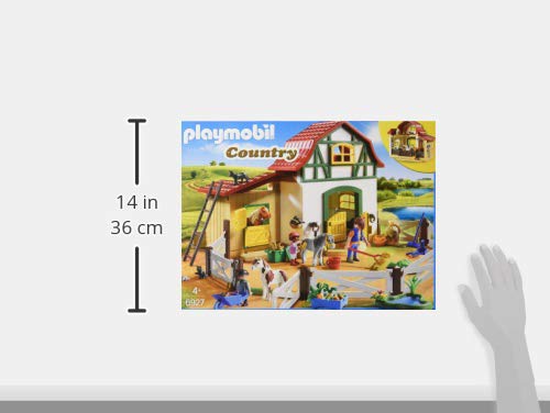 PLAYMOBIL Country Granja de Ponis con muchos Animales y Pajar, A partir de 4 años (6927)