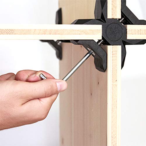 PlayWood Kit de Construcción de Cruz Conectores, Pinzas de Plástico con Tornillo de Acero Inoxidable, Grosor entre 16-19 mm, Ideal para Bricolaje, Estantes Modulares de Madera (Kit 8 Piezas, Gris)