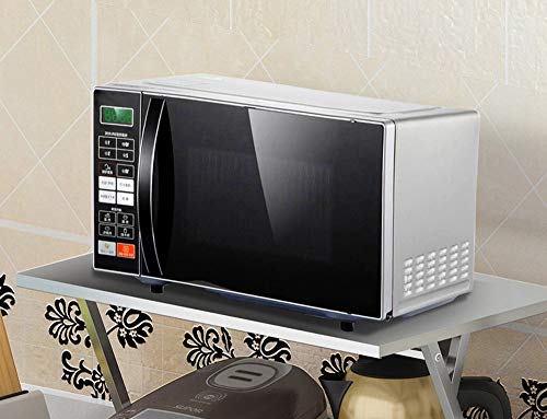 PLEASUR WURE 201 Estantes de Acero Inoxidable Estilo nórdico Estantes de Piso sin perforar Estantes para Horno de microondas de 2 Niveles Suministros de Cocina Estante multifunción Resistente al Agua