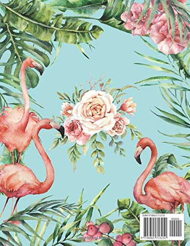 Plentiful Sketchbook: Pink Flamingo Themed Plain Paper Notebook for Sketching, Drawing, Designing, Writing, Creative Thinking and Doodling: Trendy And ... Spirit Animal In 300 Blank Numbered Pages