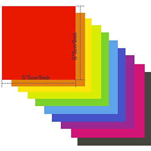 Pllieay 100 Hojas 15 x 15 cm 50 Colores de Papel para Origami para DIY Manualidades Proyectos