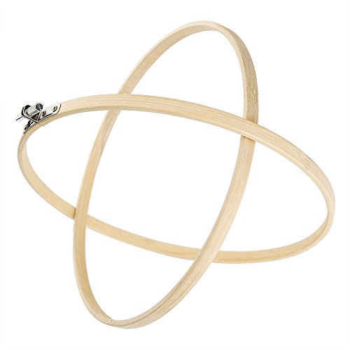 Pllieay 5 Pcs Bastidor Punto de Cruz Aros Bordado Punto de Cruz de Bambú Set de Anillo para Manualidades Costura a Mano 13/17/20/23/26 cm