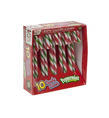 PMS 10 Bastón De Caramelo Rayado Elf - Decoraciones Comestibles del Arbol De Navidad