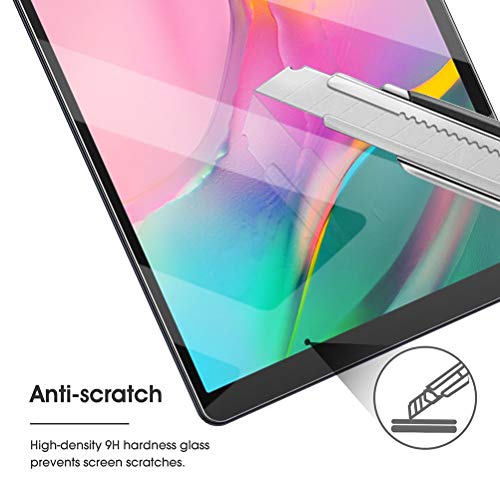 Pnakqil [2 Piezas Protector de Pantalla para Samsung Galaxy Tab A 10.1 2019 Protector de Cristal Vidrio Templado Premium Transparencia HD [Anti-arañazos] [No Burbujas] para Samsung Tab A 10.1 2019