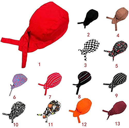 POFET - Gorro bandana unisex para cocina, catering, chef