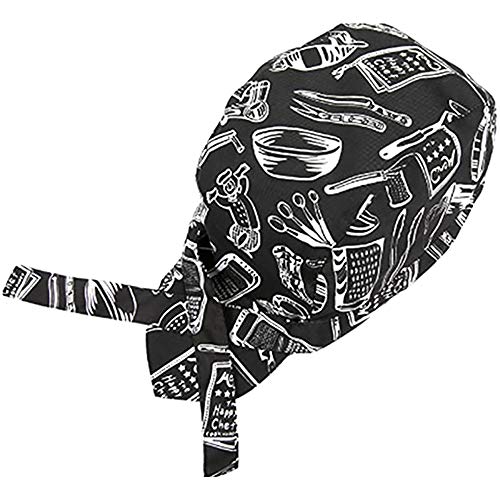 POFET - Gorro bandana unisex para cocina, catering, chef