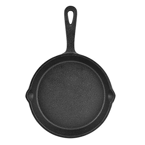 Pokerty Cacerola de fundición de Hierro, sartén de sartén de Hierro Fundido Vintage de 16 cm / 20 cm Quemado Antiadherente Pizza de Hierro Fundido Antiadherente y sartén(16cm)